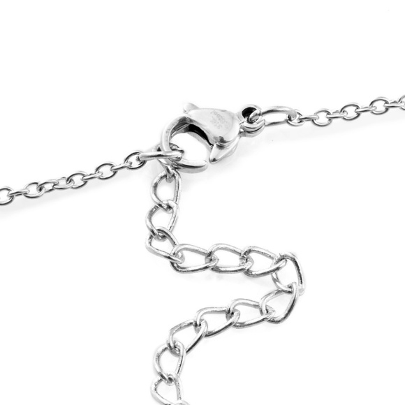 Lab Created Garnet Platinum Bond Brass Necklace - Picture 6 of 6